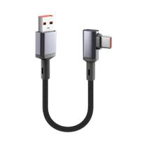 Cabo Tipo C De Carregamento Rápido 66W 90 graus Cabo USB C Em L Para iPhone 15 16 17 Huawei Power Bank