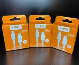 Cabo Tipo-C Entrada Lightning PD 30W 1 Metro Kaidi Cabo Tipo-C Entrada Lightning PD 30W 1 Metro Kaidi