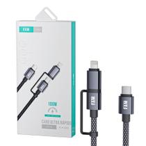 Cabo tipo c / lightning 1.2m 100w fam fca-2203
