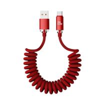 Cabo Tipo C Para C Tipo Mola De Carregamento Rápido 1M/2M Para iPhone 16 15 Xiaomi Samsung Huawei