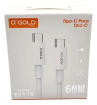 Cabo Tipo C Para Tipo C 15 Pro Cb79 Agold Branco