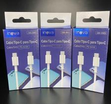 Cabo Tipo C para Tipo C 60W carga e Dados Original Inova Cabo Tipo C para Tipo C 60W carga e Dados Original Inova