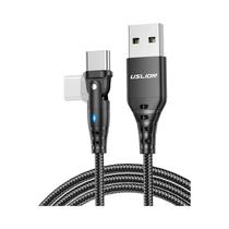 Cabo Tipo C Rotativo Vermelho 180 Graus 3A Carregamento Rápido USB Para Celulares Samsung Xiaomi