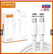 Cabo Tipo C - Tipo C Turbo 60W Carregamento super rápido compatível IOS A'Gold CB133