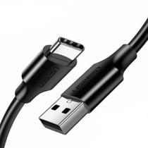 Cabo Tipo C Ugreen, Niquelado, 2m, Preto - UG-60118 Cabo Tipo C Ugreen, Niquelado, 2m, Preto - UG-60118