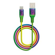 Cabo Tipo-C USB Nylon Reforçado Rainbow 1MT TC10RB Elg