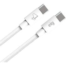 Cabo Tipo C x Tipo C TC602 2 Metros Branco ELG Cabo Tipo C x Tipo C TC602 2 Metros Branco ELG