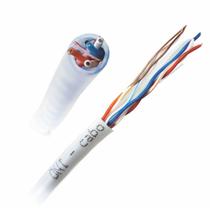 Cabo tipo UTP Branco Cat 6 para Alarme de Segurança Eletrônica - DNI 8X60 UTP BR C