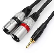 Cabo Tisino de 3,5 mm para estéreo Dual XLR de 1/8 de polegada e 10 pés