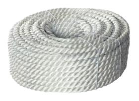 Cabo Torcido 3 Pernas Nylon 6 mm Não Flutuante Branco 50m Cabo Torcido 3 Pernas Nylon 6 mm Não Flutuante Branco 50m
