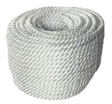 Cabo Torcido 3 Pernas Nylon 8 mm Não Flutuante Branco 100m