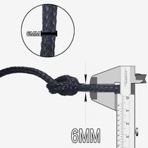 Cabo Trançado Monofilamento 6mm Preta Pesca Corda 100 Metros Cabo Trançado Monofilamento 6mm Preta Pesca Corda 100 Metros