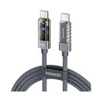 Cabo Transparente Tipo C Para Tipo C De Carregamento Rápido 100W PD Para iPhone 15 16 Xiaomi Samsung