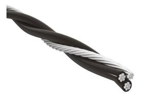 Cabo Triplex Alumínio 10mm 1kv Pt/cz Megamax - 100 Mts