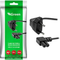 Cabo Tripolar Tipo 8 10a 1.5m Green Cabo Tripolar Tipo 8 10a 1.5m Green