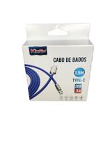 Cabo turbo celular typec 3A 1,5m carregador branco Cabo turbo celular typec 3A 1,5m carregador branco