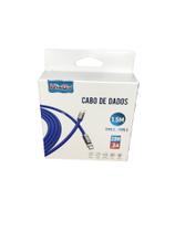 Cabo turbo celular typec para type c 3A 1,5m carregador branco Cabo turbo celular typec para type c 3A 1,5m carregador branco