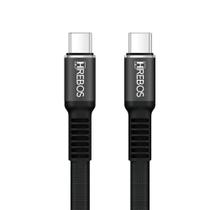 Cabo Turbo Hrebos Hs-283 Flat Premium Usb-c P/ Usb-c 1 Metro