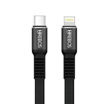 Cabo Turbo Hrebos Hs-284 Flat Premium Usb-c P/ Lghtng 1m