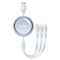 Cabo Turbo Longo 3 em 1 Micro-USB Type-C Lightning 1 Metro Tipo C Cabo Turbo Longo 3 em 1 Micro-USB Type-C Lightning 1 Metro Tipo C