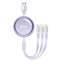 Cabo Turbo Longo 3 em 1 Micro-USB Type-C Lightning 1 Metro Tipo C Cabo Turbo Longo 3 em 1 Micro-USB Type-C Lightning 1 Metro Tipo C