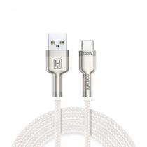Cabo Turbo Metal Waves USB X Tipo C Branco