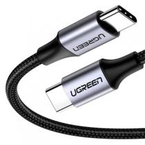 Cabo Turbo PD Ugreen, Duplo Tipo C, 60W, Fast Charge, 2m - UG-50152 Cabo Turbo PD Ugreen, Duplo Tipo C, 60W, Fast Charge, 2m - UG-50152