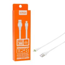 Cabo Turbo Resistênte USB Lightining Kaidi 3 Metros