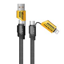 Cabo Turbo Tipo C 65w + USB + LIGHTNING Cabo 4 em 1 SUPER RESISTENTE - Tribo Cabo Turbo Tipo C 65w + USB + LIGHTNING Cabo 4 em 1 SUPER RESISTENTE - Tribo