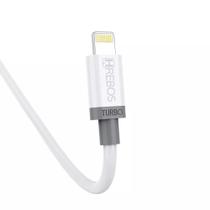 Cabo Turbo USB Para Lightning 3 Metros Branco Hrebos HS-282