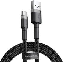 Cabo Type C de carregamento e cabo de transferência de dados da série Baseus Cafule USB A 2A 3 metros cinza preto