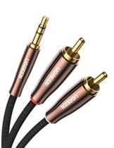 Cabo UGREEN de 3,5 mm a 2 RCA, adaptador de áudio estéreo macho, 2 m