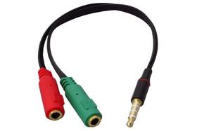 Cabo Unificador P3 Fone e Microfone P2 Macho X 2 P2 Fêmea P/ notebook (Juntar fone e microfone) xc-adp-14