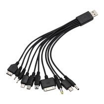 Cabo USB 10 em 1 Multi-Porta Carregador Universal para Celulares Cabo USB 10 em 1 Multi-Porta Carregador Universal para Celulares