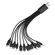 Cabo USB 10 em 1 Multifuncional para Carregamento e Transferência de Dados
