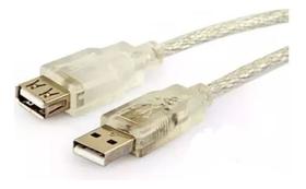 Cabo Usb 2.0 Macho X Fêmea 2m Cristal