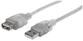 Cabo USB 2.0 Manhattan AM-AF Trans 4,5 m (15 pés) 480 Mbps