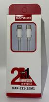 CABO USB 2 em 1, tipo-c e lightning c/ USB-A, KAP-211 KAPBOM