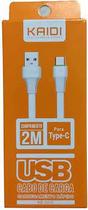 Cabo USB 2 Mt Type C Rápido Kd-331C Cabo USB 2 Mt Type C Rápido Kd-331C