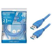 Cabo Usb 3.0 Macho Macho A+a Hd 3.0/3.1 Original - 2 Metros