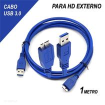 Cabo USB 3.0 para HD Externo 1 Metro Alta Velocidade e Compatibilidade