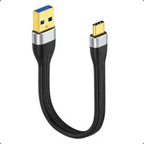 Cabo USB 3.0 para USB-C Curto 12 Cm Fast Charge 3 amp 5 Gbps