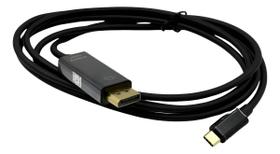 Cabo Usb 3.1 Type C Displayport 4k 1.8m Cor Preto