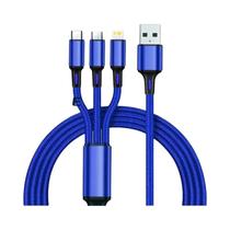 Cabo USB 3 Em 1 De Carregamento Rápido, Micro USB Tipo C, Cabo Carregador Multiportas Para iPhone 11
