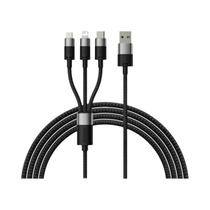 Cabo USB 3 Em 1 De Carregamento Rápido Micro USB Tipo C Para IP 14 13 Samsung Xiaomi Huawei