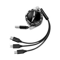 Cabo USB 3 Em 1 De Carregamento Rápido Tipo C Micro USB Para Acessórios De Carro Genesis G80 GV70 Cabo USB 3 Em 1 De Carregamento Rápido Tipo C Micro USB Para Acessórios De Carro Genesis G80 GV70