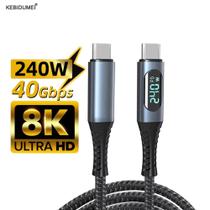 Cabo Usb 4.0 40gbps Thunderbolt 3 Tipo C para C Pd 240w _Ps5_Mac_Win Display