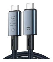 Cabo Usb 4 40gbps Thunderbolt Tipo C 240w Ps5 Mac Win 8k 4k