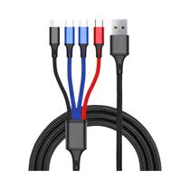 Cabo USB 4 Em 1 Para Carregamento Rápido Para iPhone, Huawei, Samsung, Xiaomi, Micro Tipo C Cabo USB 4 Em 1 Para Carregamento Rápido Para iPhone, Huawei, Samsung, Xiaomi, Micro Tipo C
