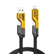 Cabo USB 4 em 1 Ultra-Rápido Metal Turbo Alta Velocidade Cabo USB 4 em 1 Ultra-Rápido Metal Turbo Alta Velocidade
